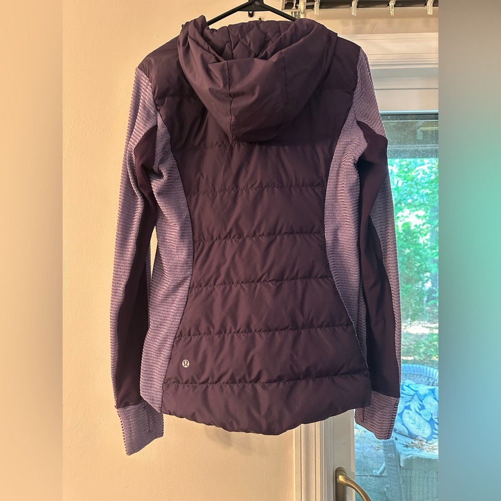 Lululemon purple pullover hooded puffer jacket